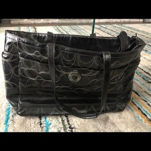 Coach cross body tote bag